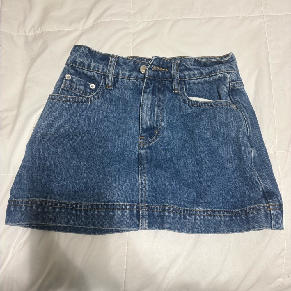Princess Polly Blue Denim Mini Skirt